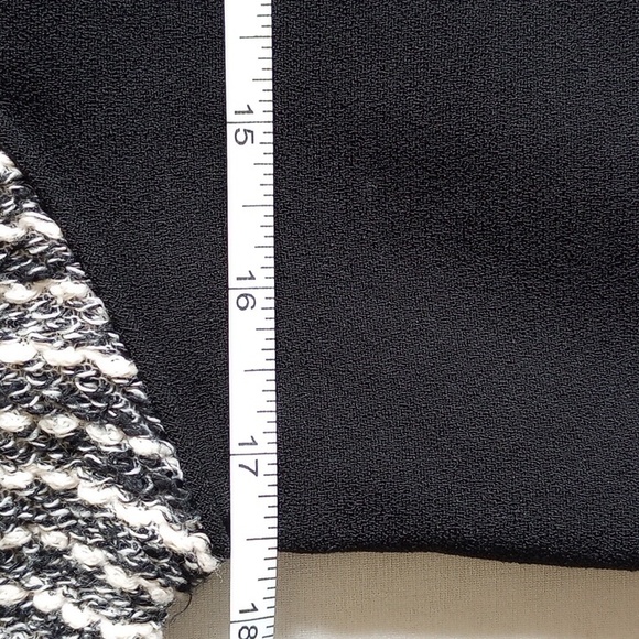 LOFT Exposed Zipper Knit Mini Dress 0 Black Stripe  - 50off3 - Picture 6 of 7